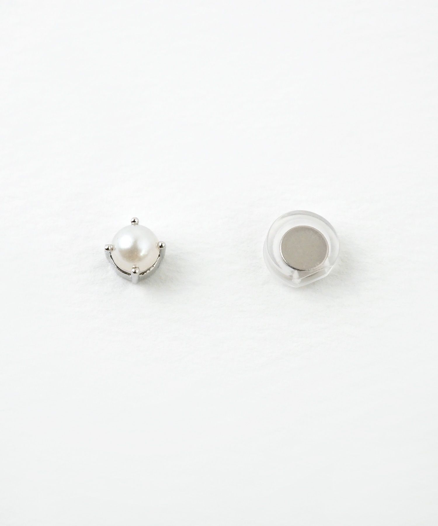 一粒パールマグネットイヤリング