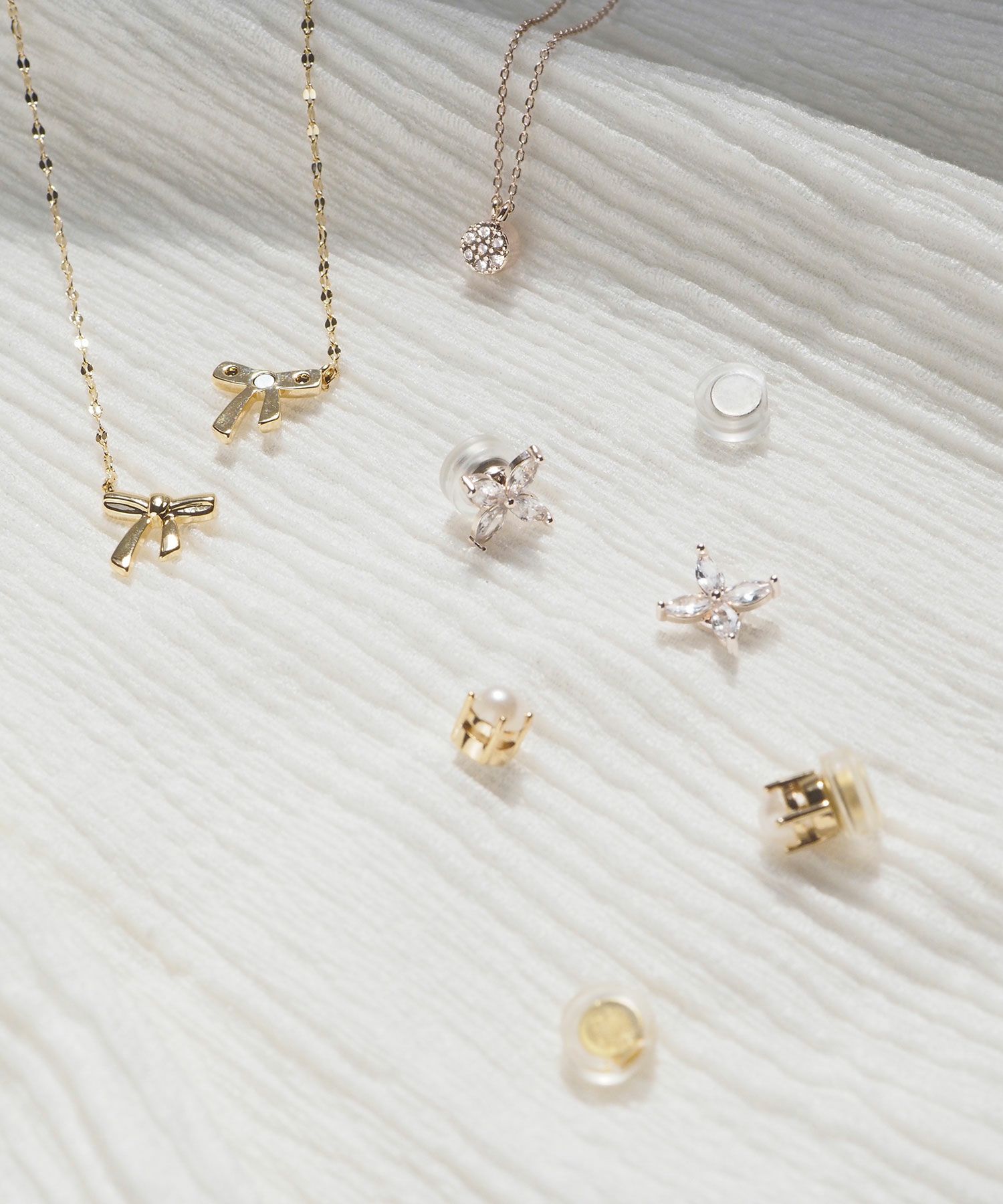 一粒パールマグネットイヤリング