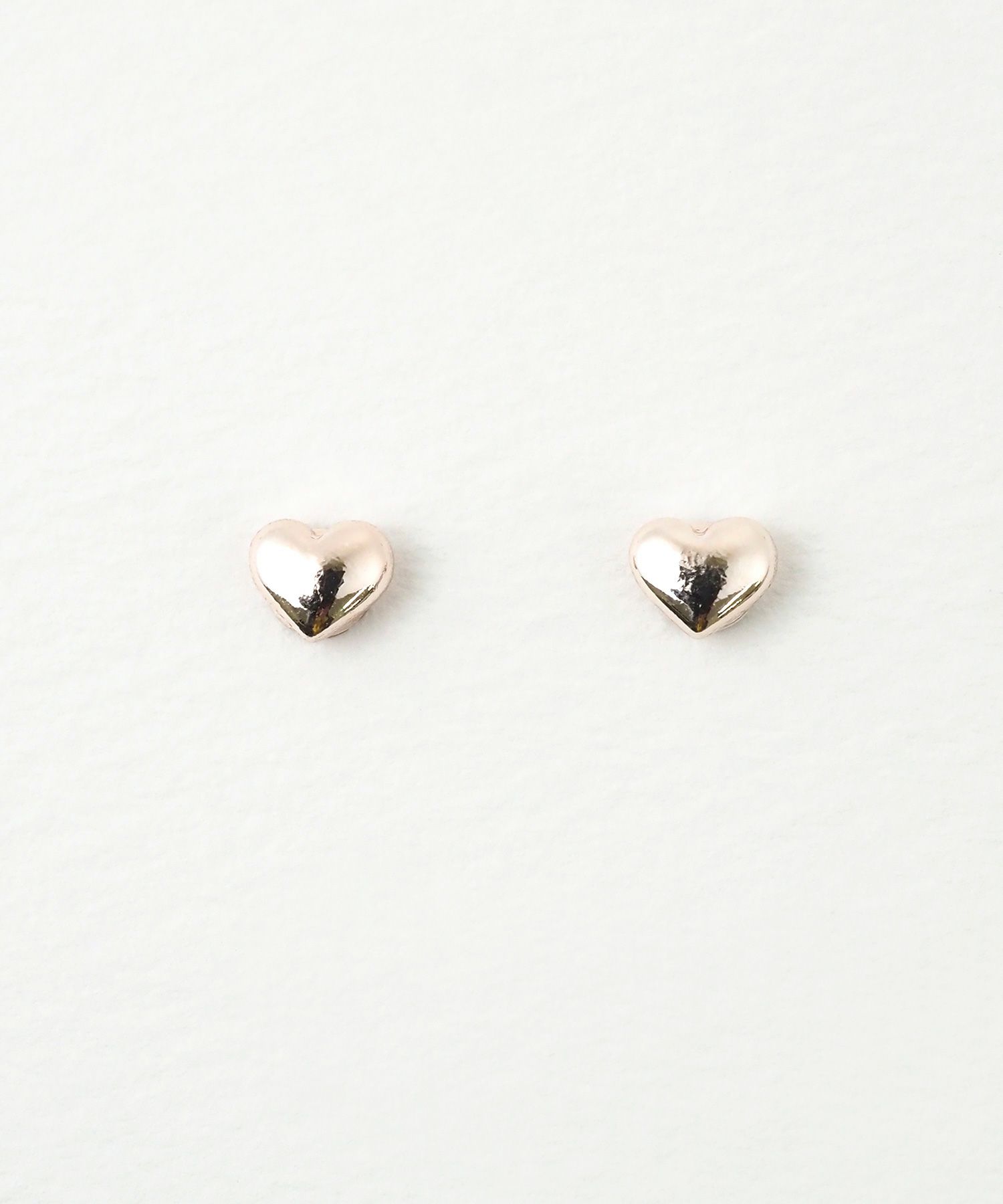 ぷっくりプチメタルハートマグネットイヤリング