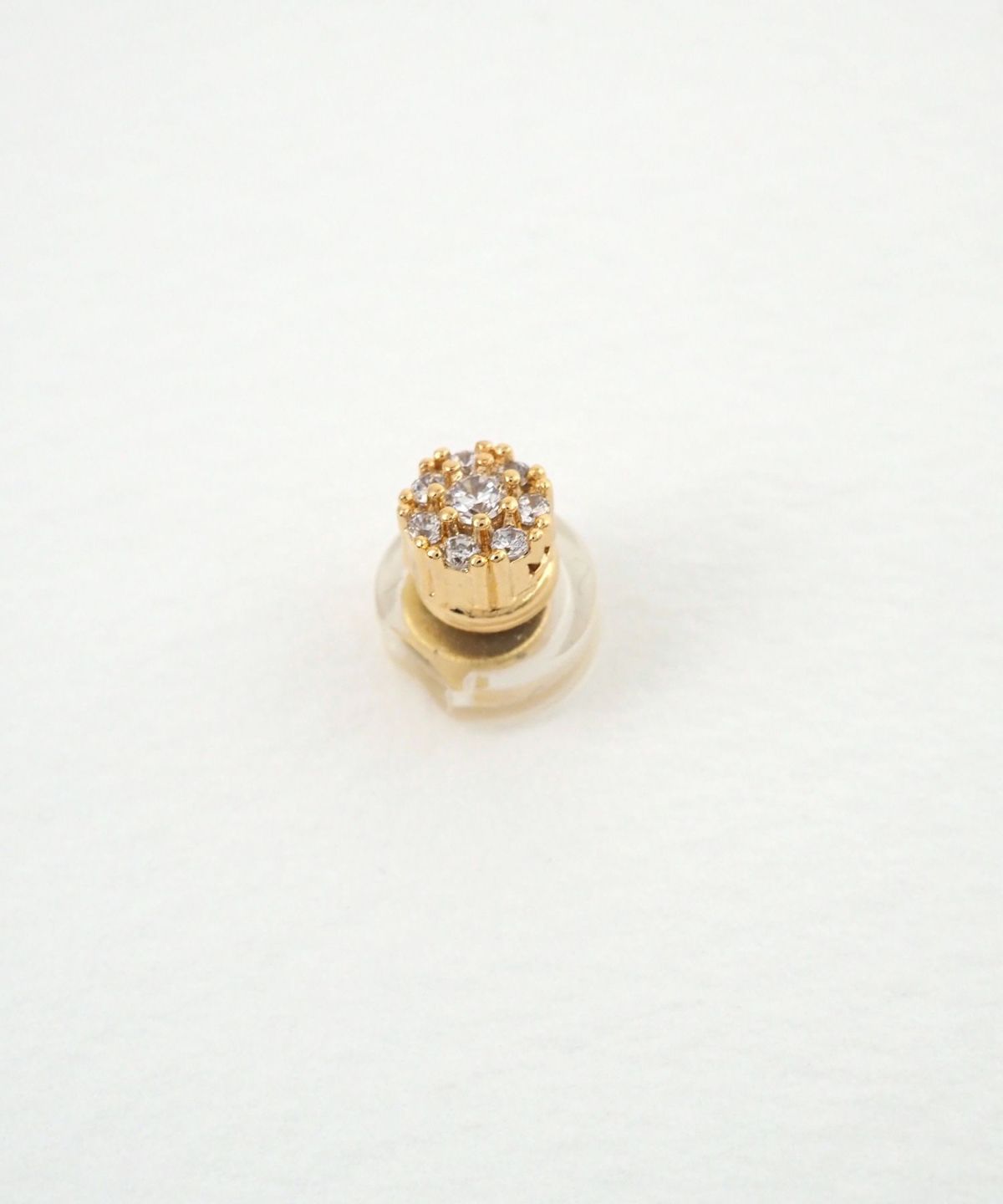 パヴェキュービックサークルマグネットイヤリング