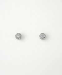 パヴェキュービックサークルマグネットイヤリング