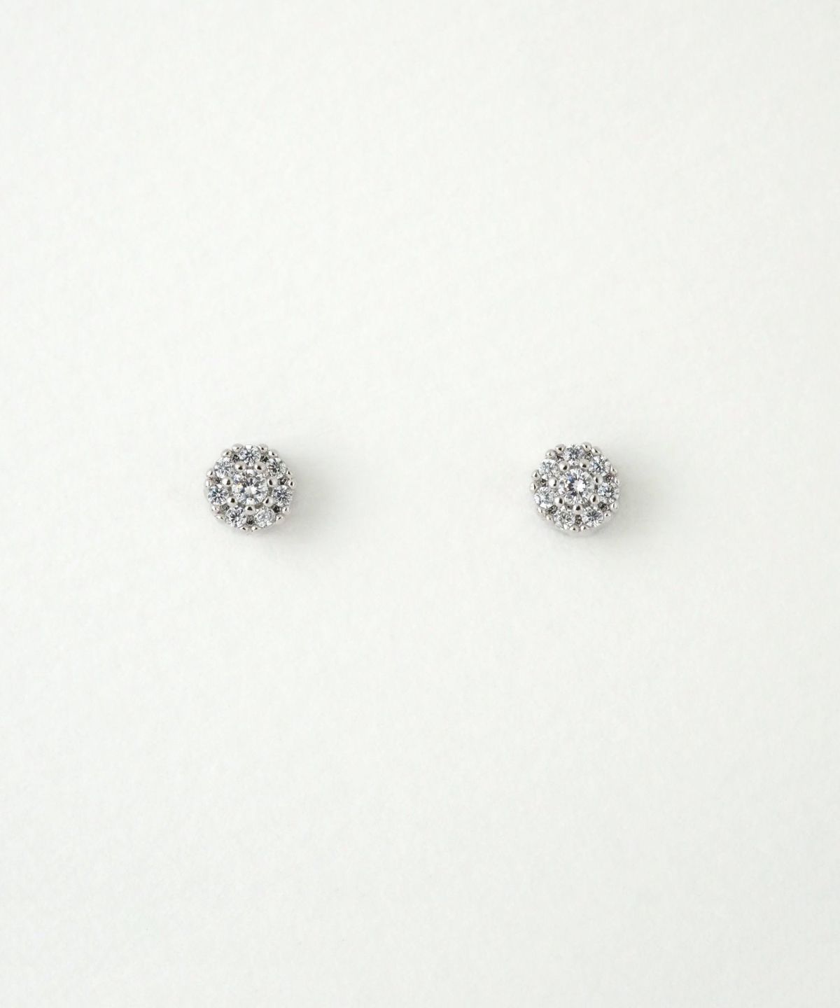 パヴェキュービックサークルマグネットイヤリング