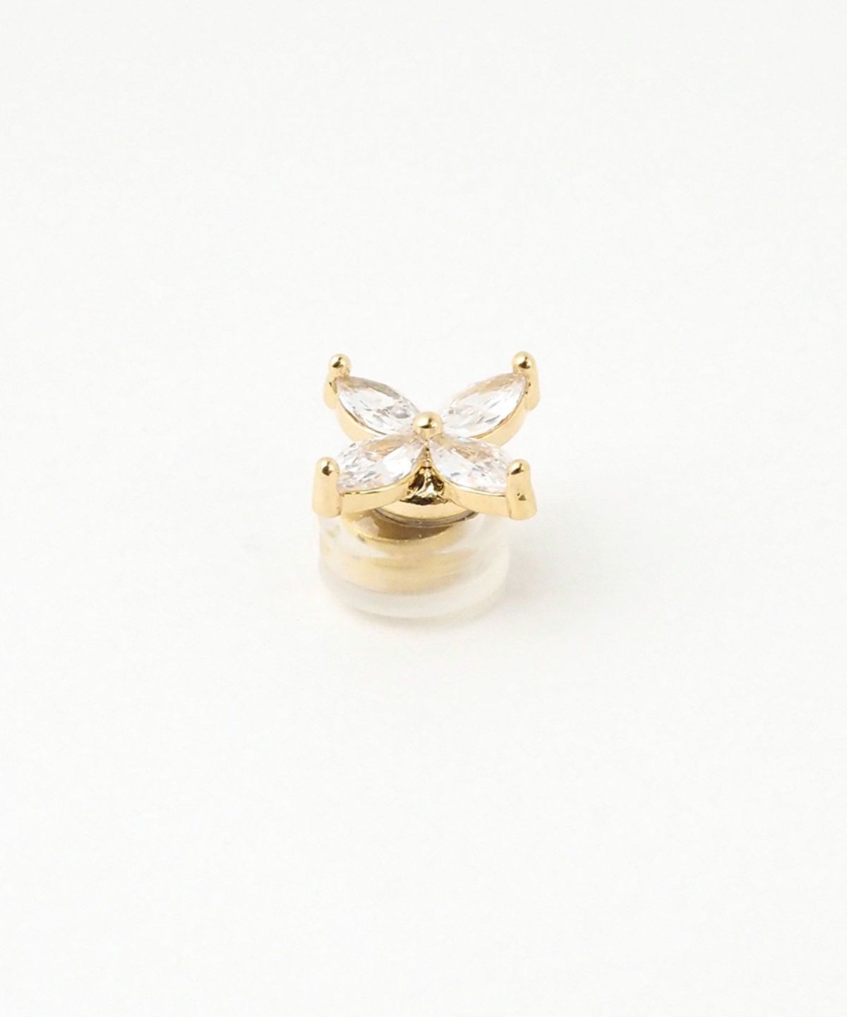 キュービックフラワーマグネットイヤリング