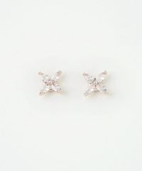 キュービックフラワーマグネットイヤリング