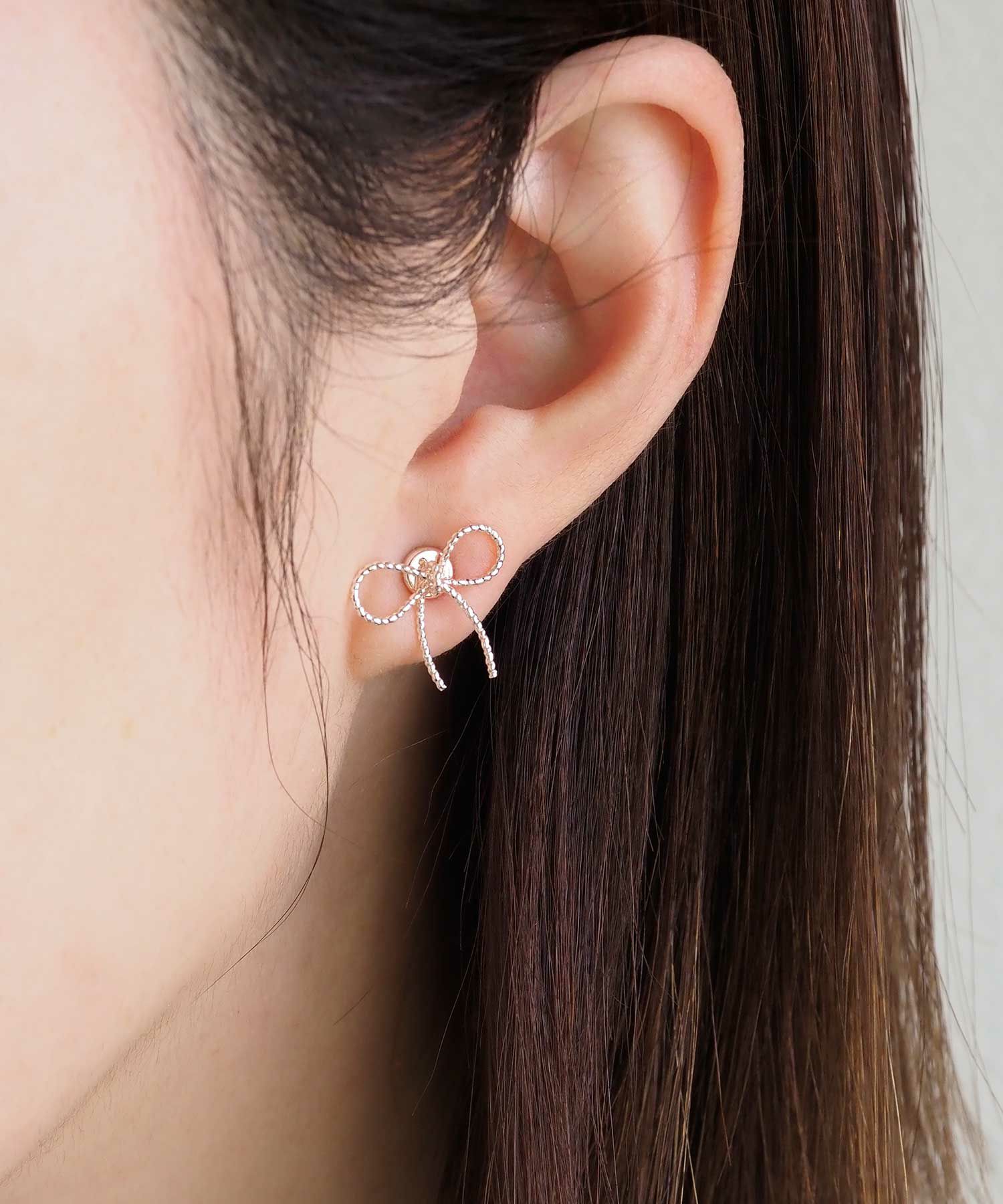 ラインリボンマグネットイヤリング