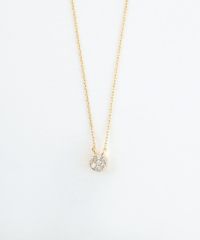 パヴェキュービックサークルマグネットネックレス