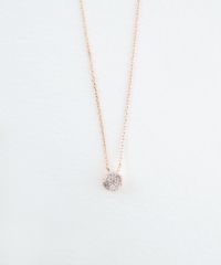 パヴェキュービックサークルマグネットネックレス