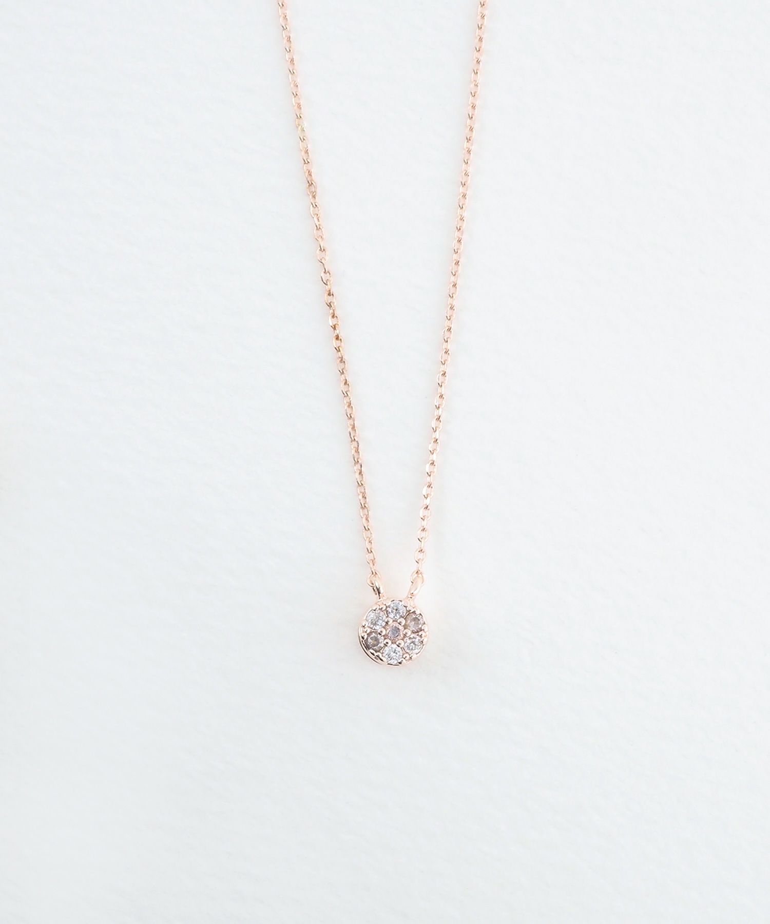 パヴェキュービックサークルマグネットネックレス