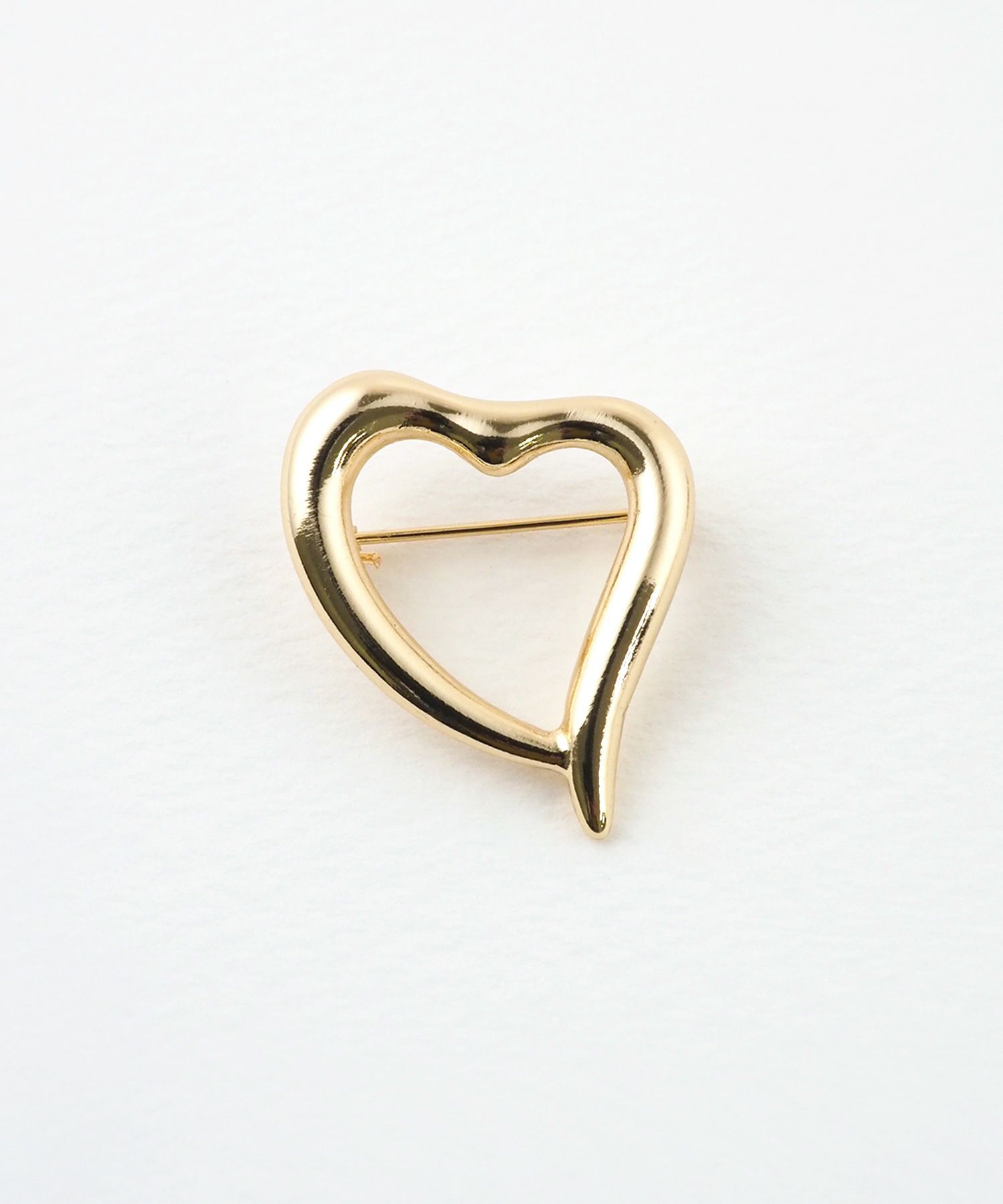 ニュアンスハートブローチ