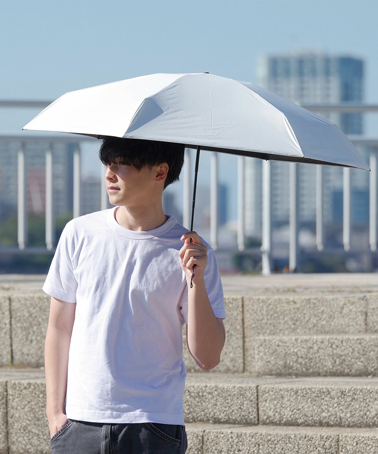 ピーチドロップ遮光５段フラットカーボン軽量ミニ