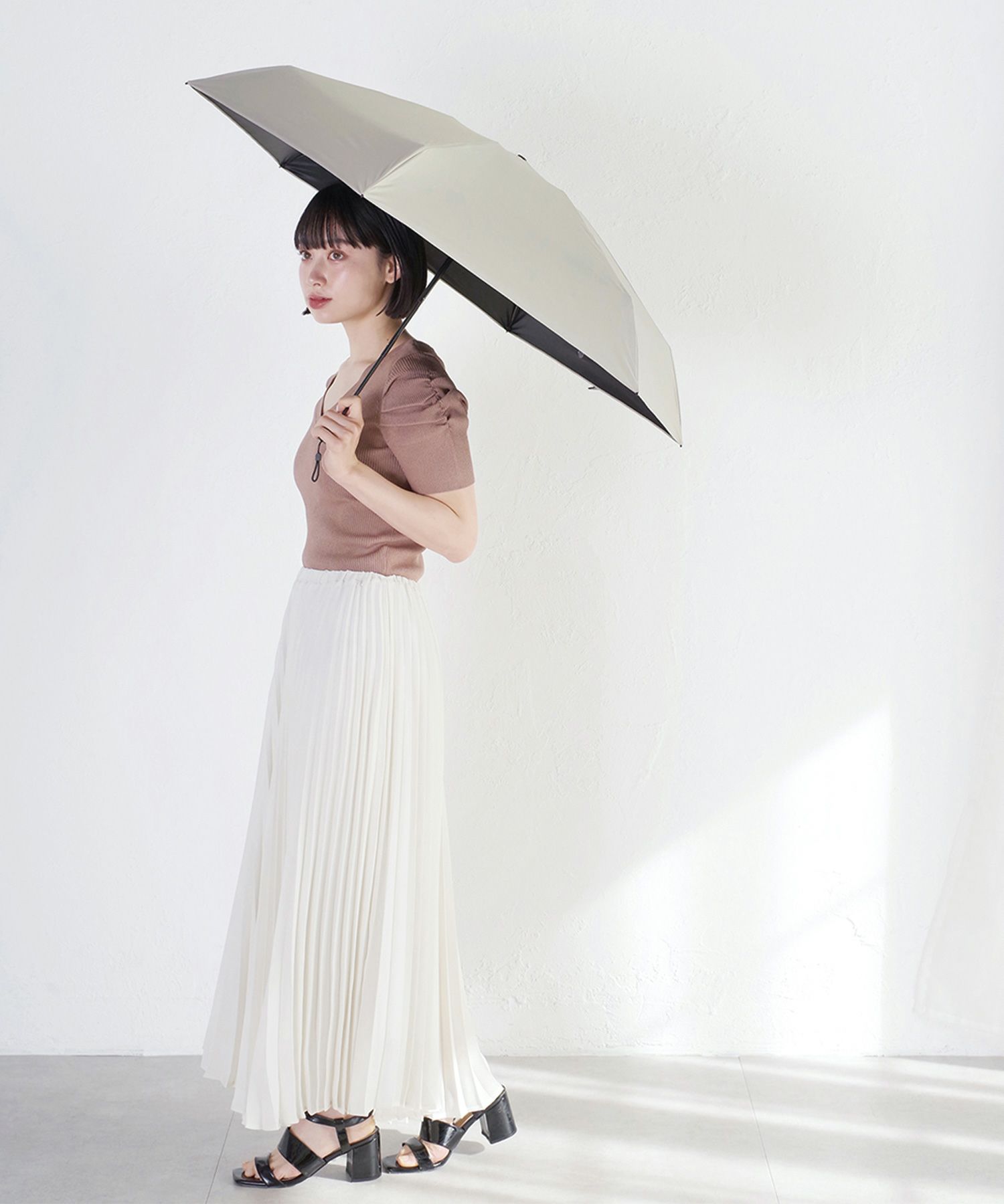 ピーチドロップ遮光５段フラットカーボン軽量ミニ