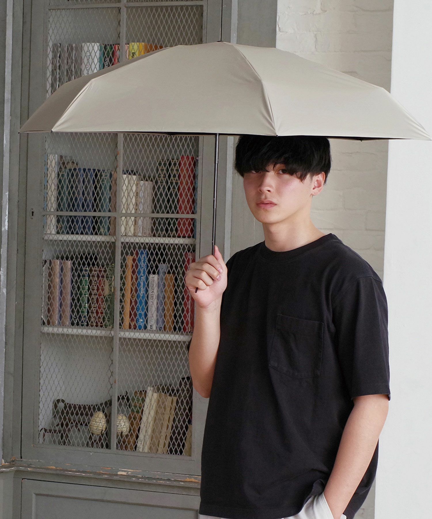 ピーチドロップ遮光５段フラットカーボン軽量ミニ