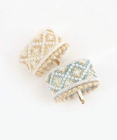 フラワーリーフ刺繍フック付きシュフィー【Zoule】 | 【公式