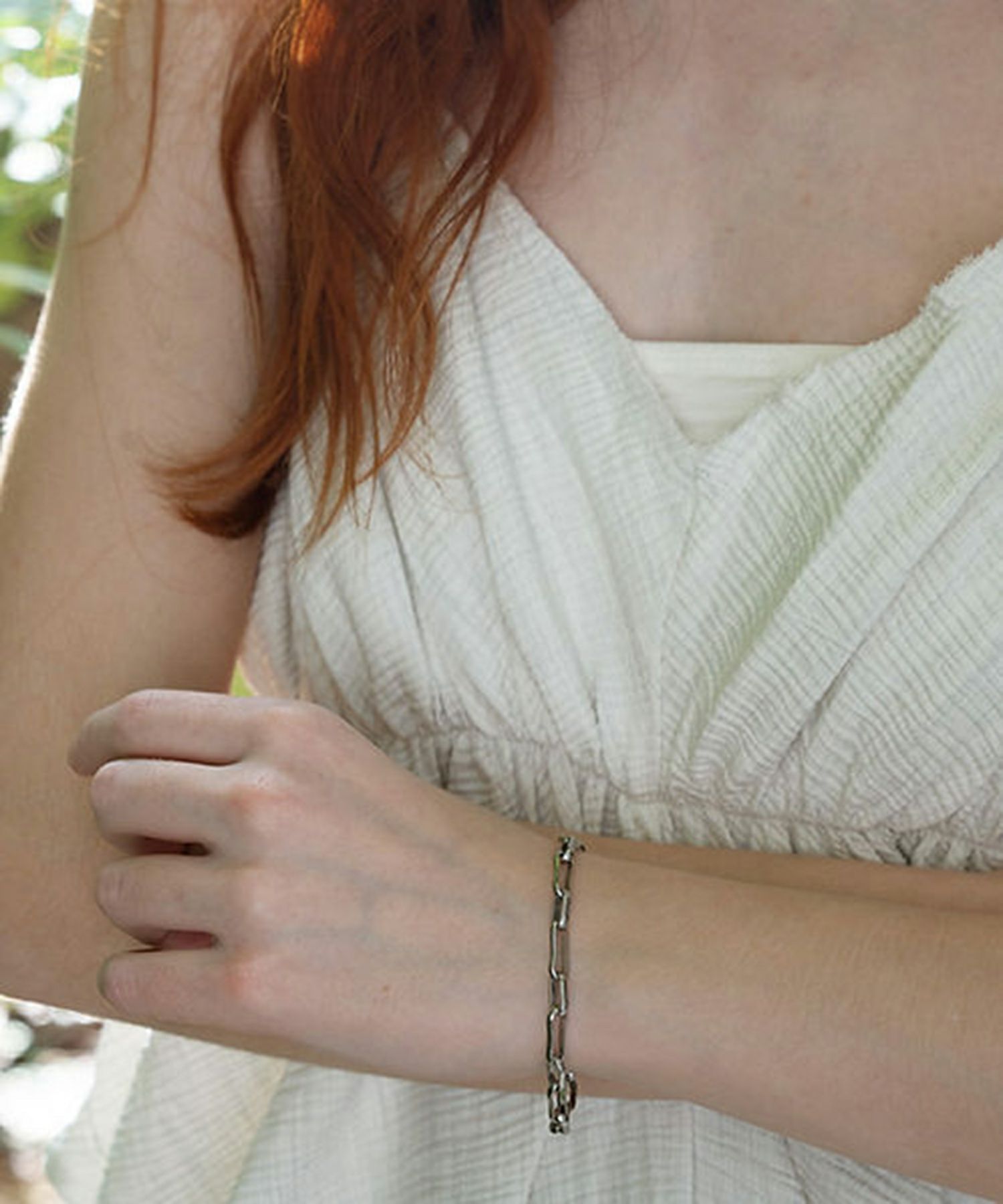 オーバルチェーンステンレスブレスレット