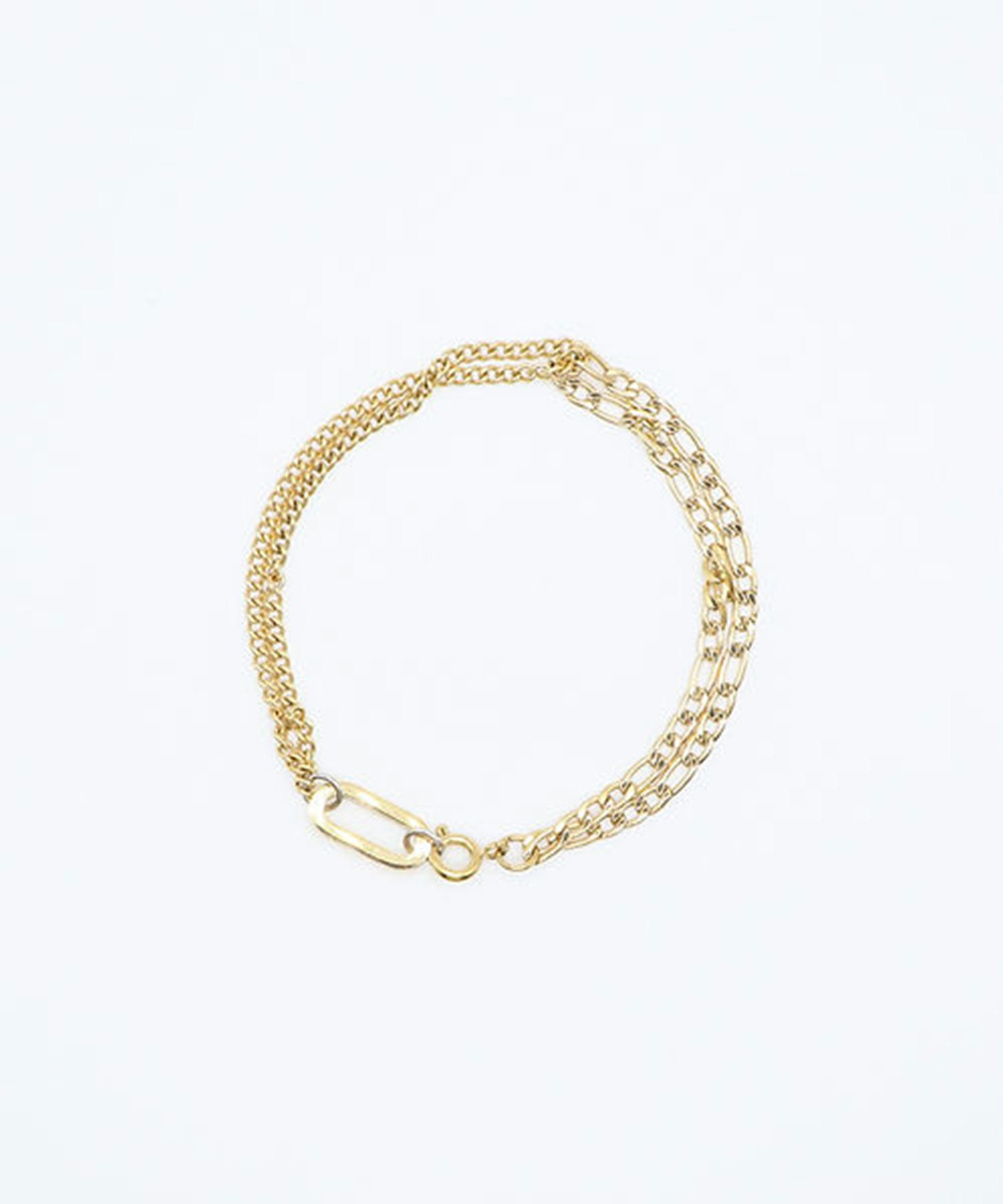 ダブルチェーンサージカルステンレスブレスレット