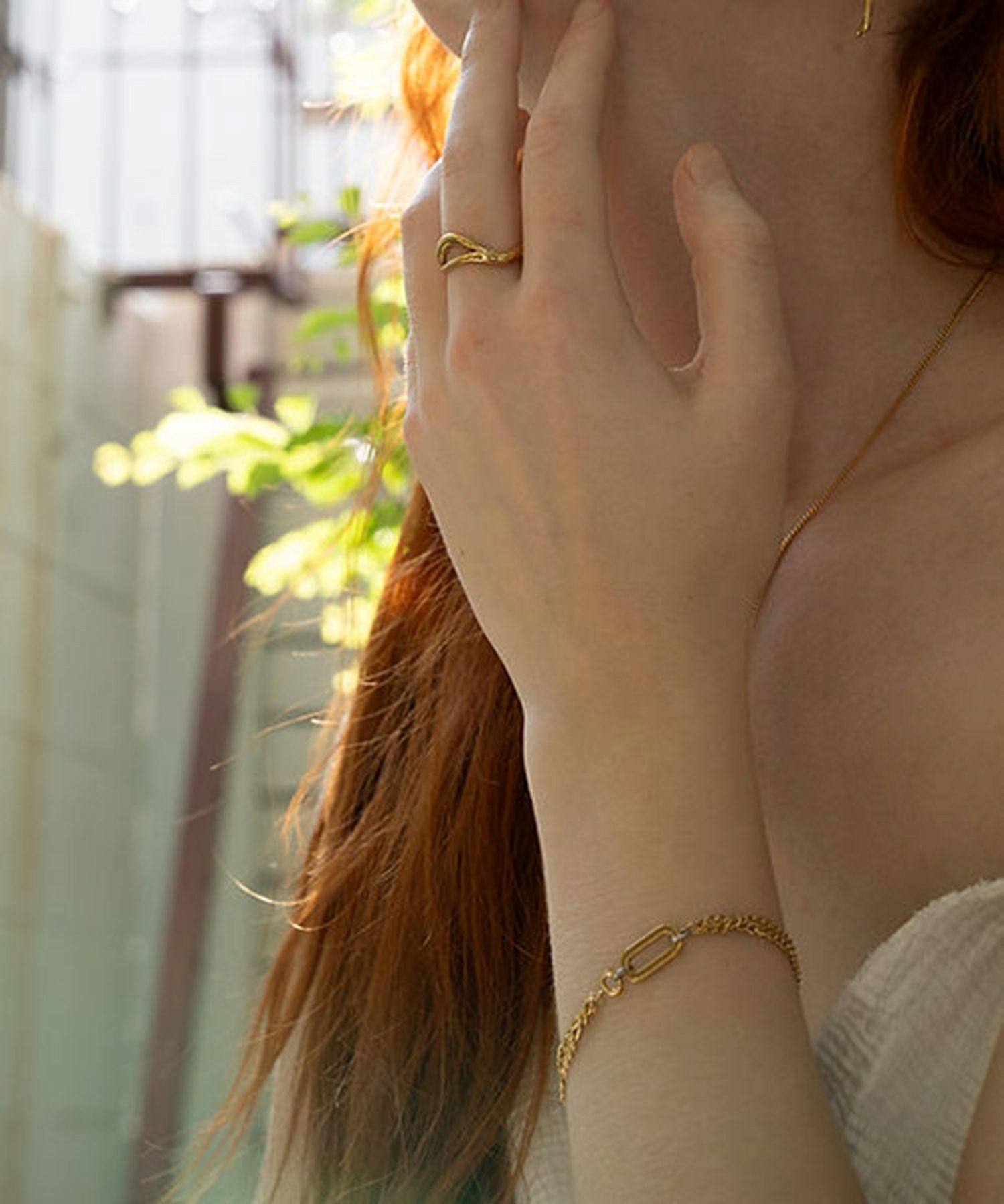 ダブルチェーンサージカルステンレスブレスレット