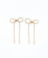 リボンチェーンステンレスピアス