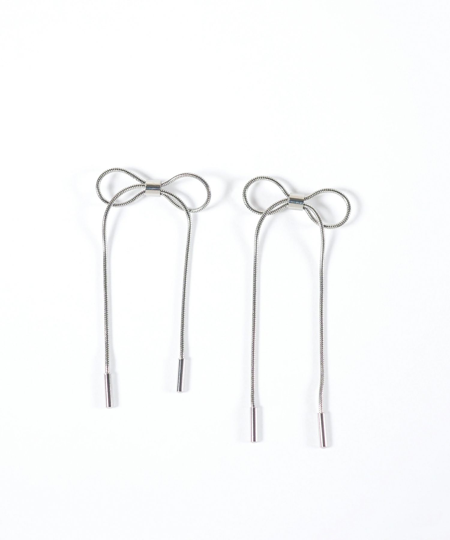 リボンチェーンステンレスピアス