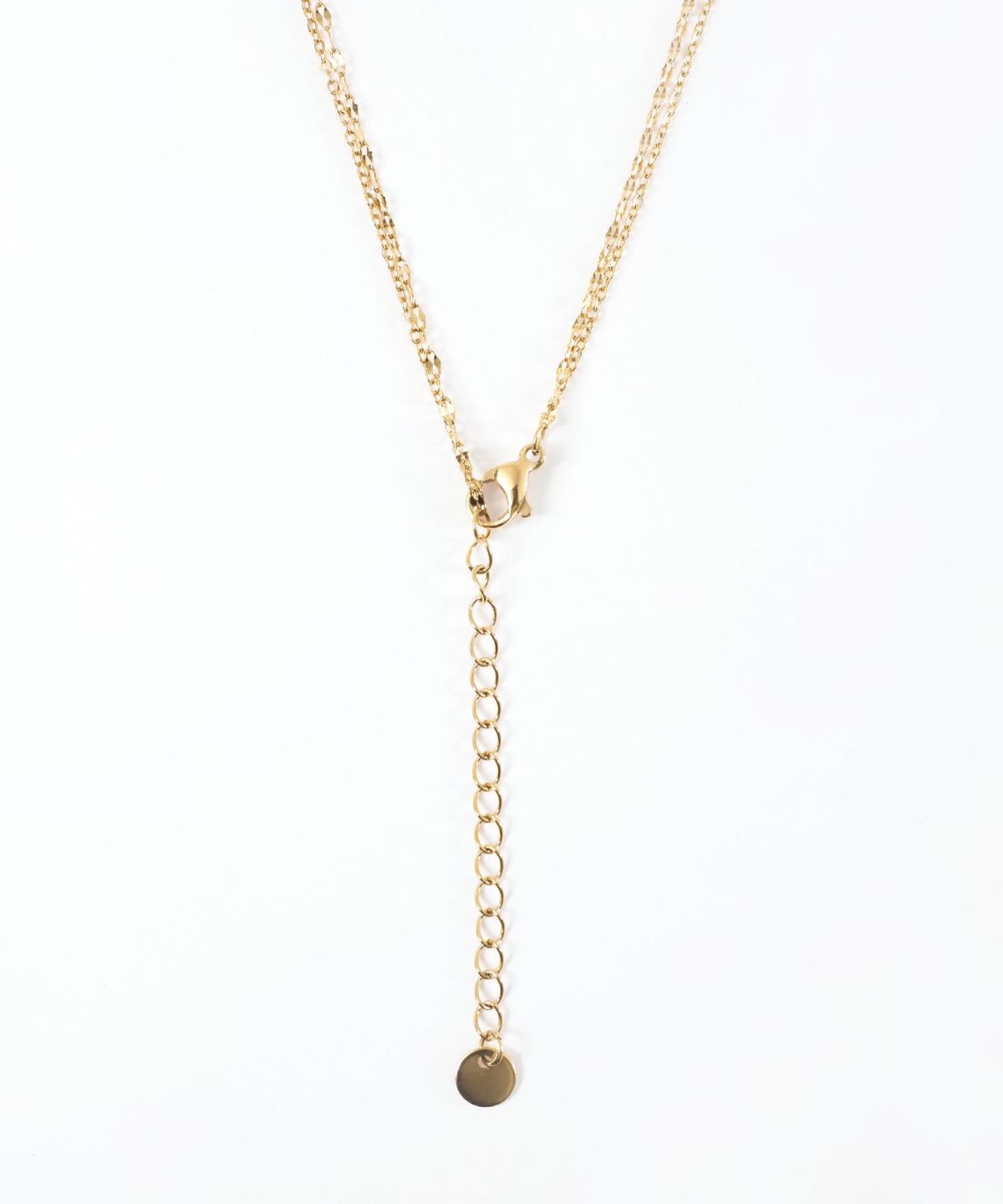 ペタルチェーン2連ステンレスネックレス