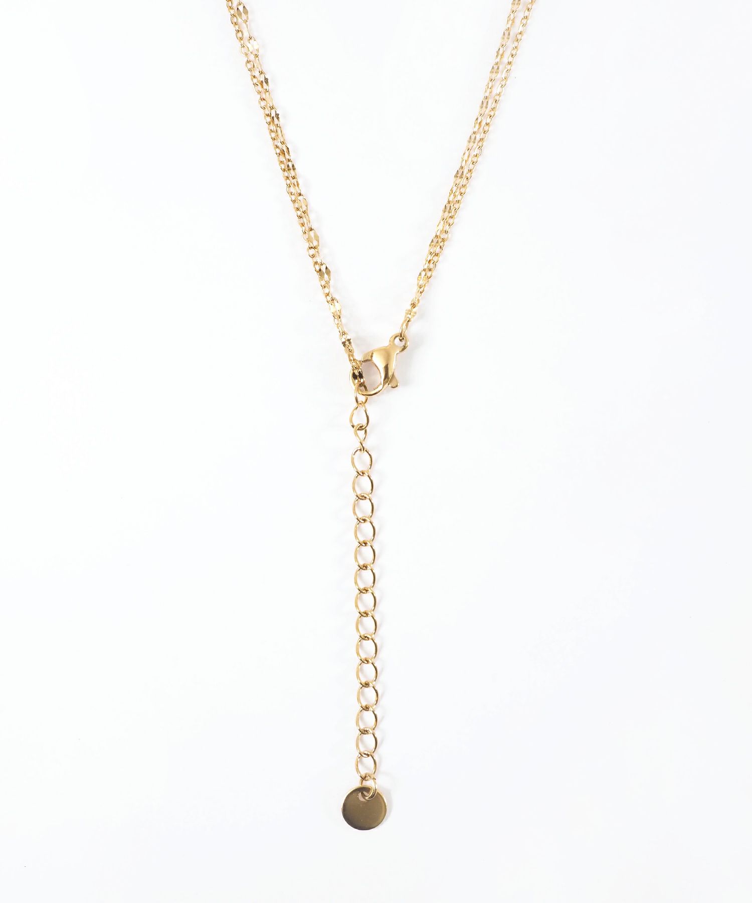 ペタルチェーン2連ステンレスネックレス