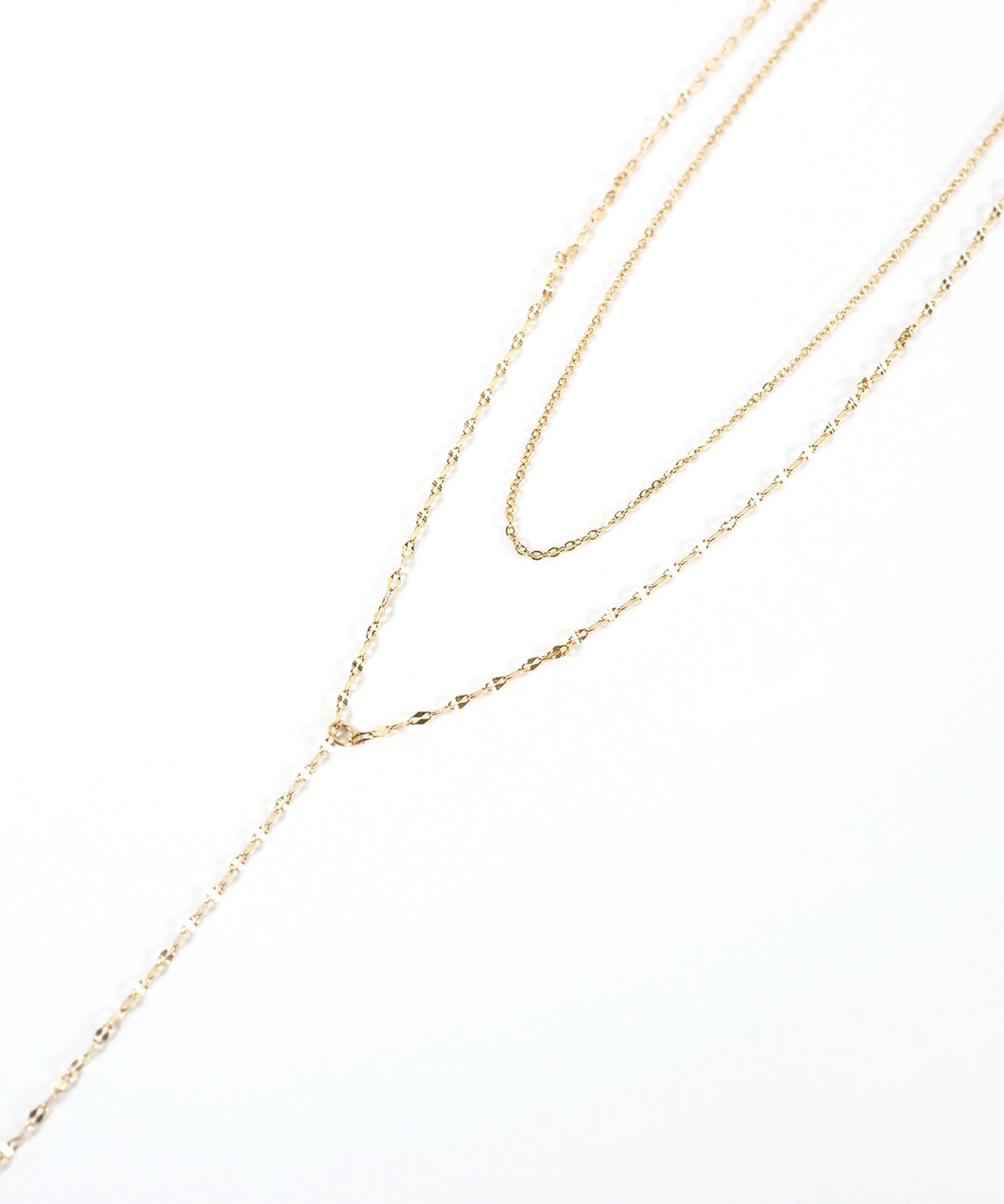 ペタルチェーン2連ステンレスネックレス