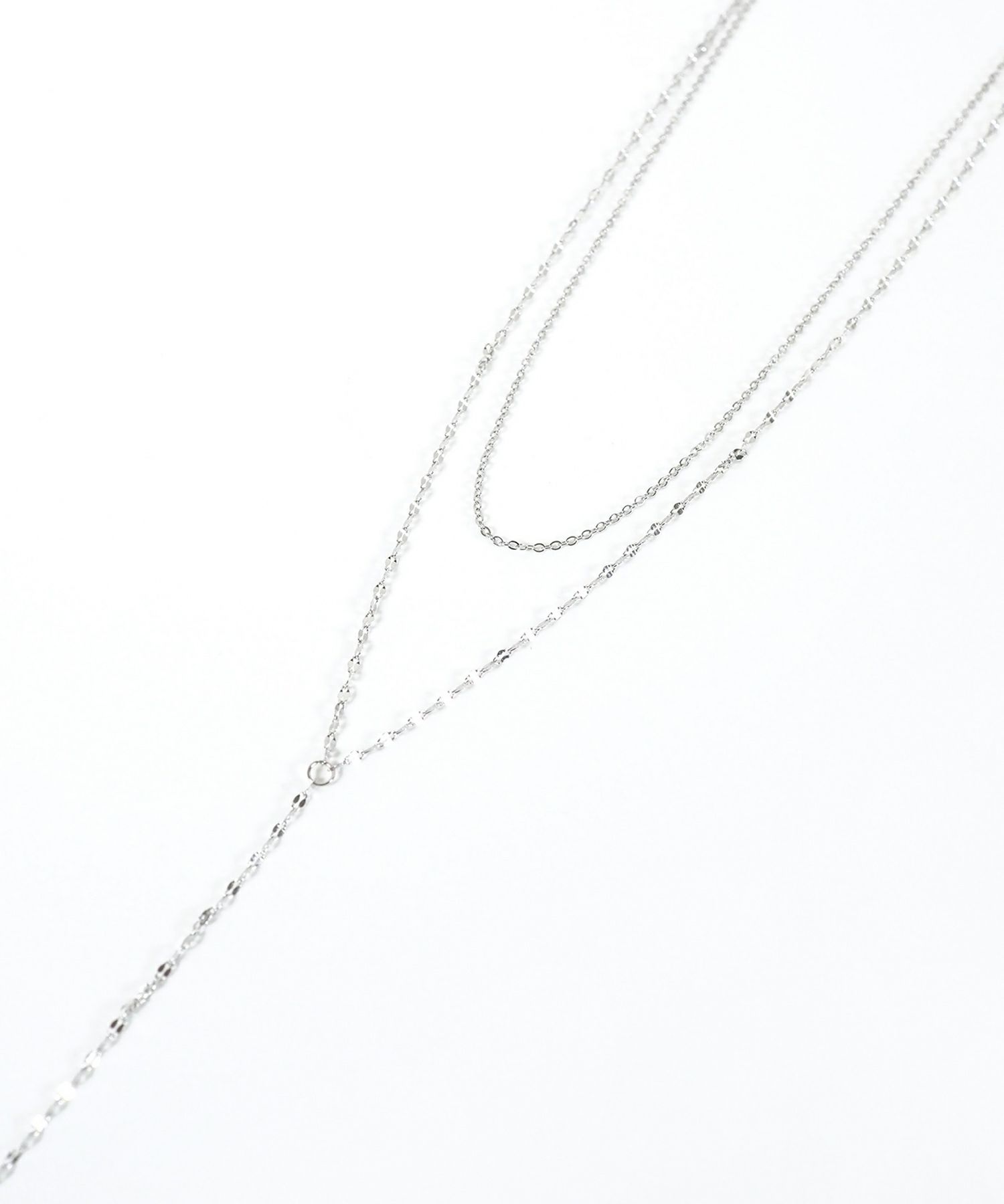 ペタルチェーン2連ステンレスネックレス