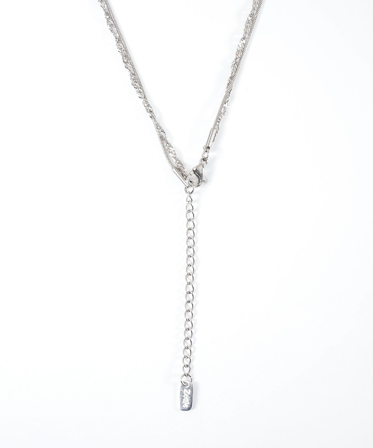 スクリューチェーン2連ステンレスネックレス