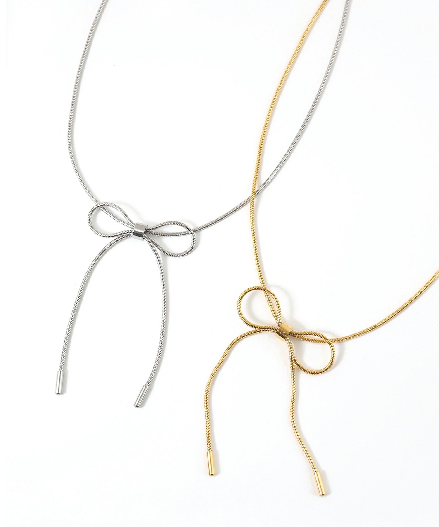 リボンチェーンステンレスネックレス【Zoule】 | 【公式】MUK ONLINE