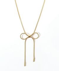 リボンチェーンステンレスネックレス