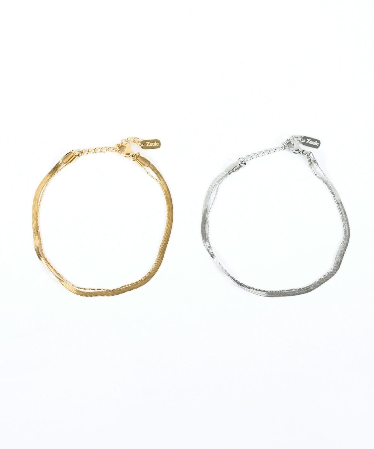 ヘリンボーンチェーンステンレスブレスレット