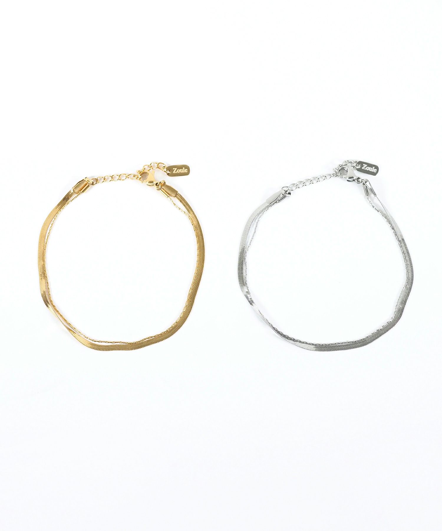 ヘリンボーンチェーンステンレスブレスレット