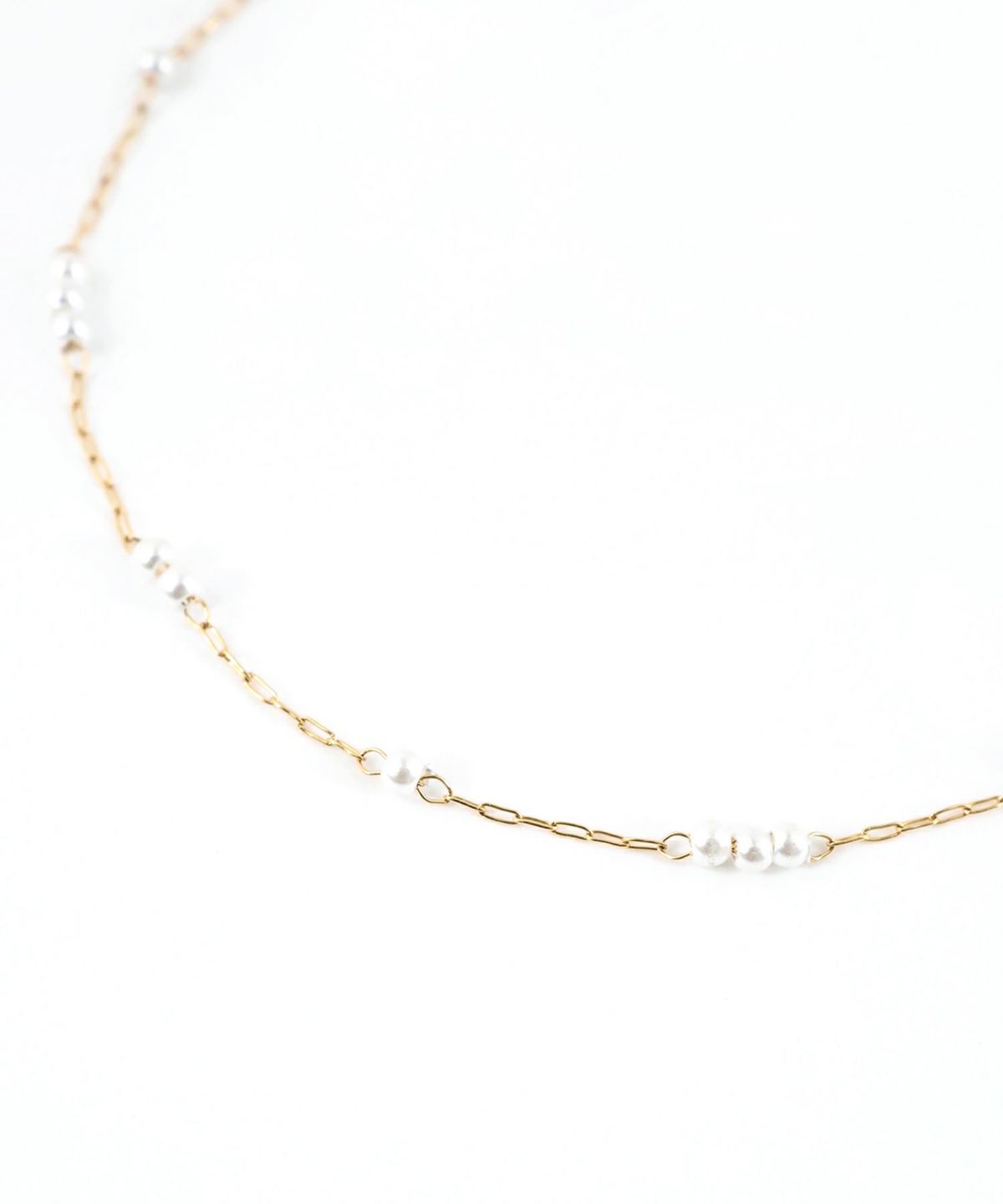 ステーションパール2wayステンレスブレスレット・アンクレット