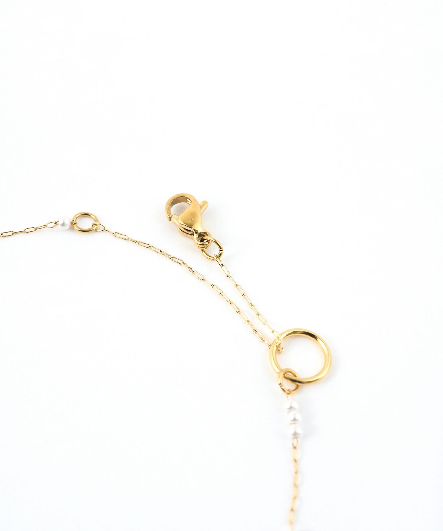 ステーションパール2wayステンレスブレスレット・アンクレット