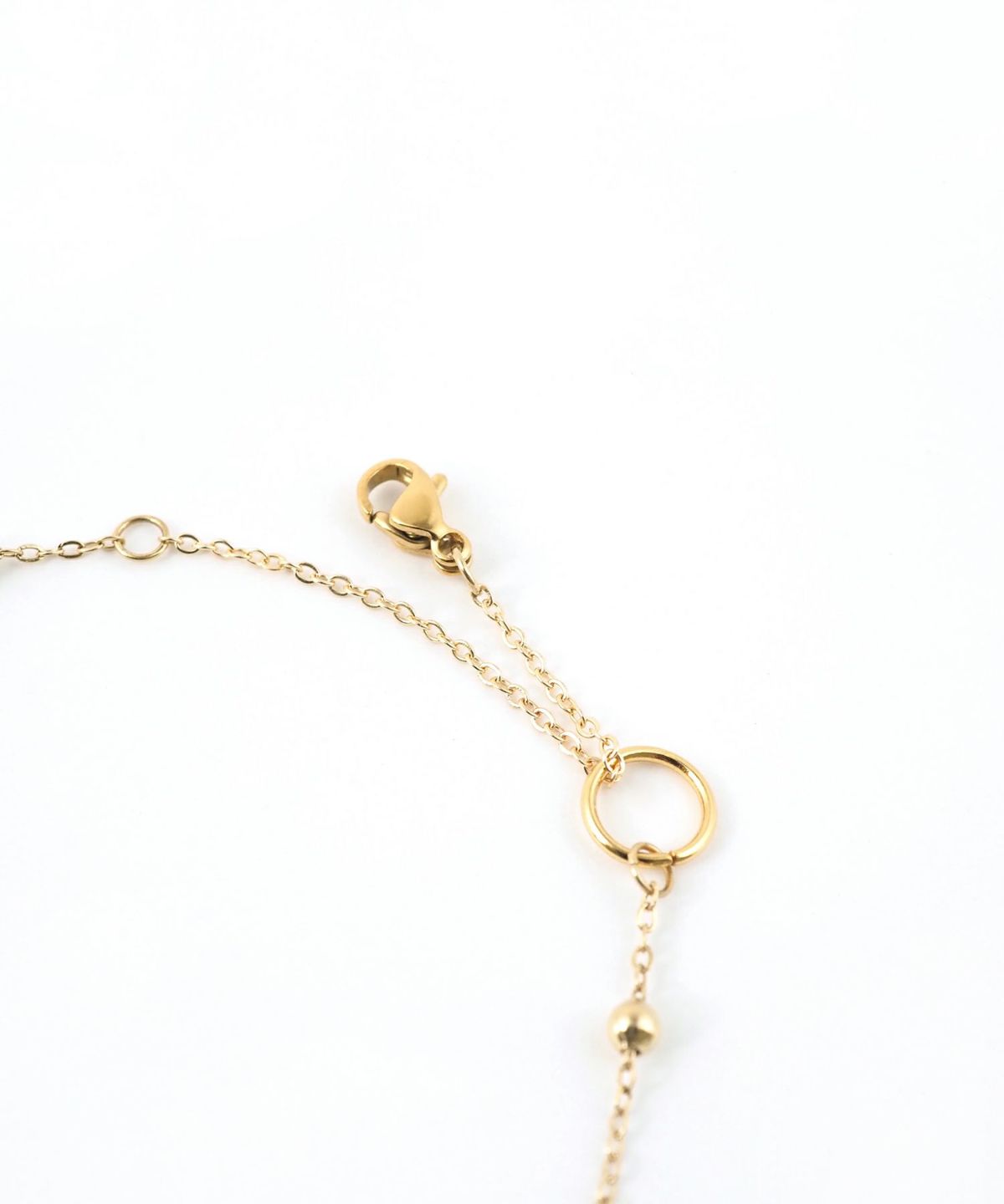 ストーンボール2wayステンレスブレスレット・アンクレット