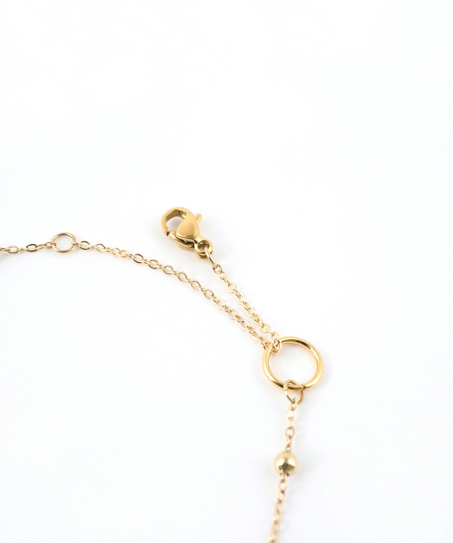 ストーンボール2wayステンレスブレスレット・アンクレット