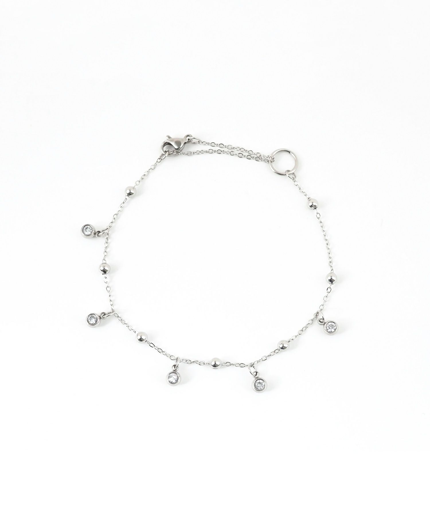 ストーンボール2wayステンレスブレスレット・アンクレット