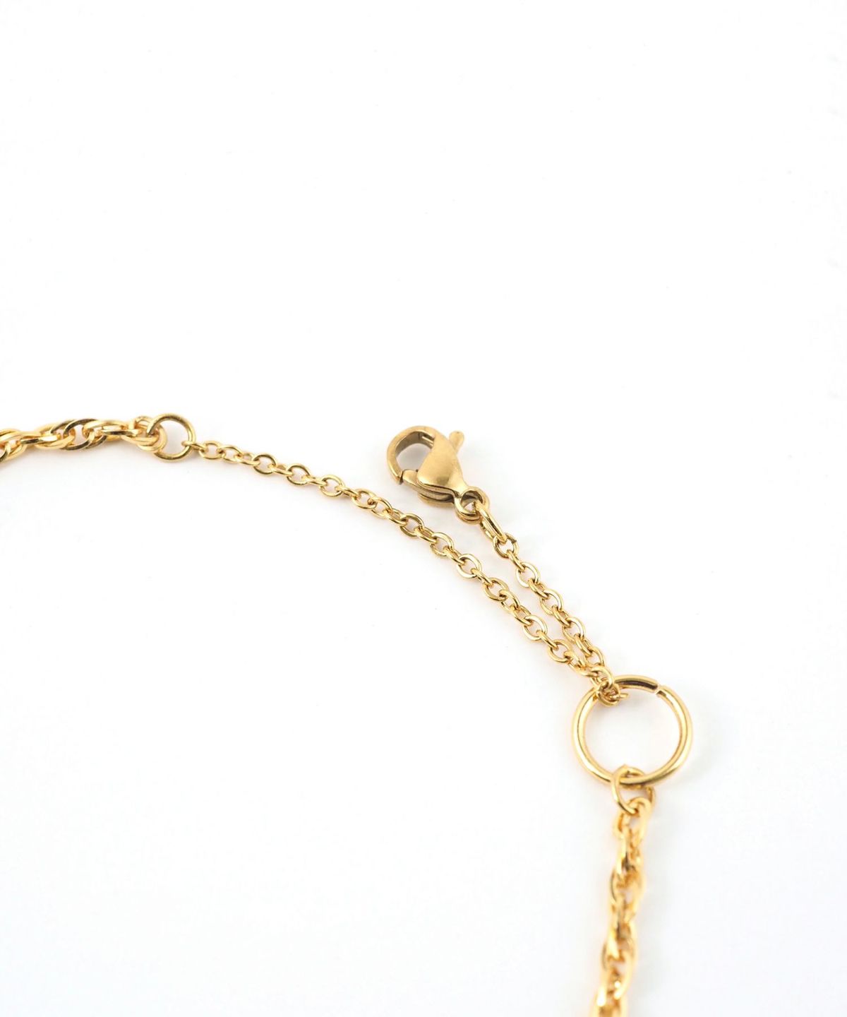 ツイストチェーン2wayステンレスブレスレット・アンクレット