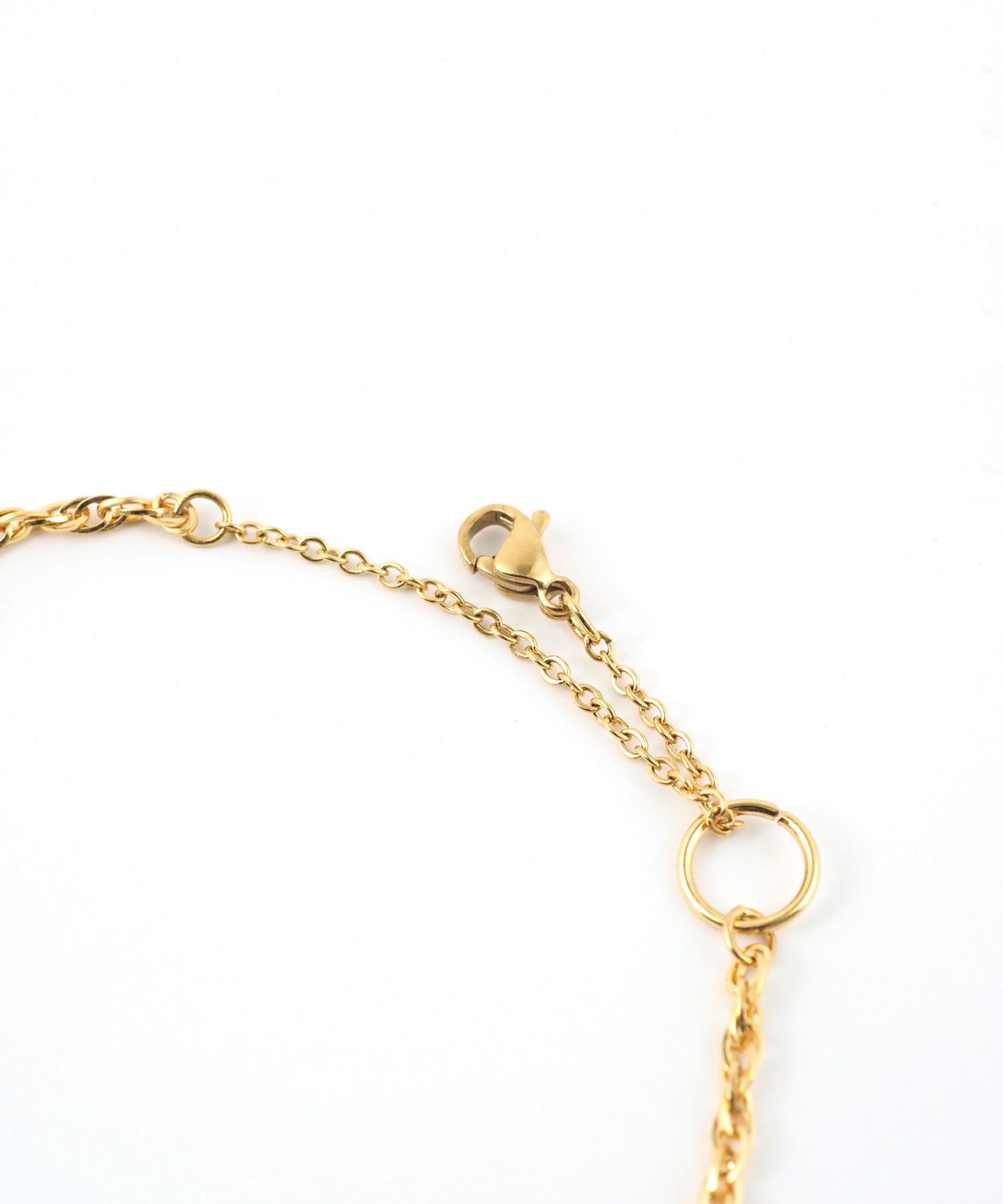 ツイストチェーン2wayステンレスブレスレット・アンクレット