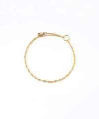 ツイストチェーン2wayステンレスブレスレット・アンクレット