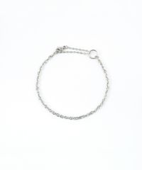 ツイストチェーン2wayステンレスブレスレット・アンクレット