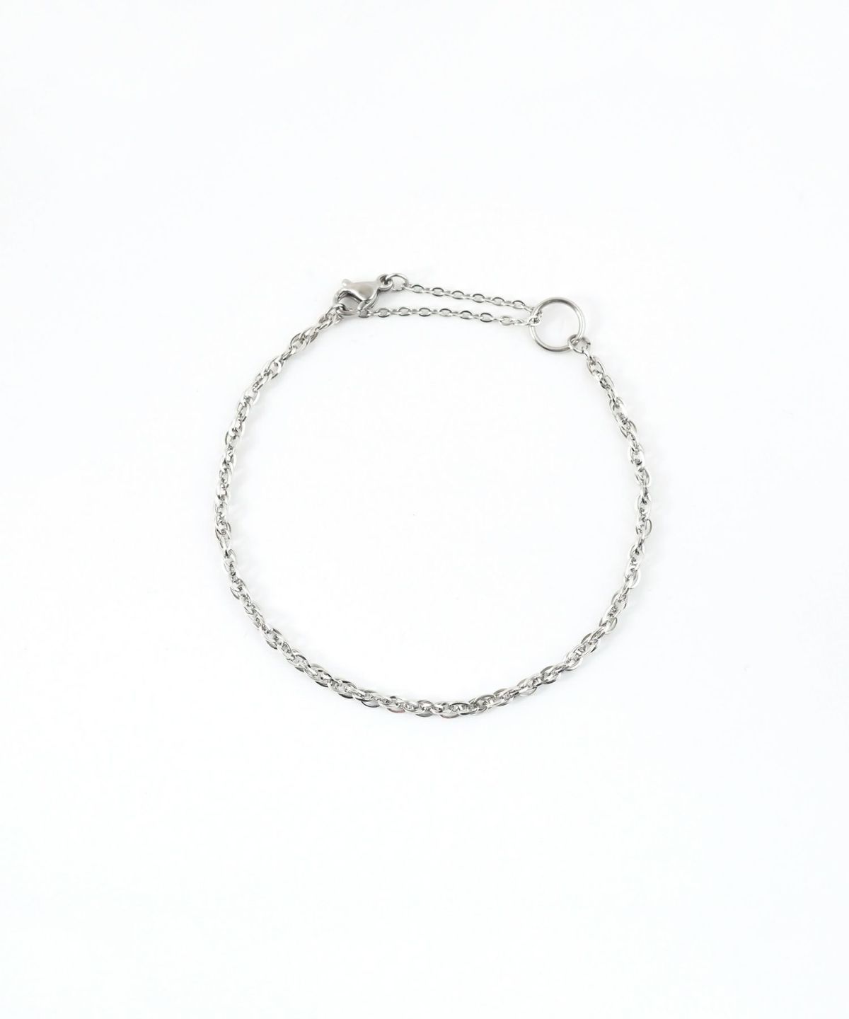 ツイストチェーン2wayステンレスブレスレット・アンクレット