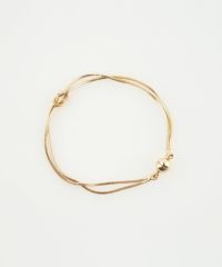 ノットスネークダブルチェーンマグネットブレスレット