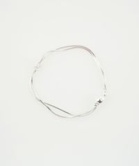 ノットスネークダブルチェーンマグネットブレスレット