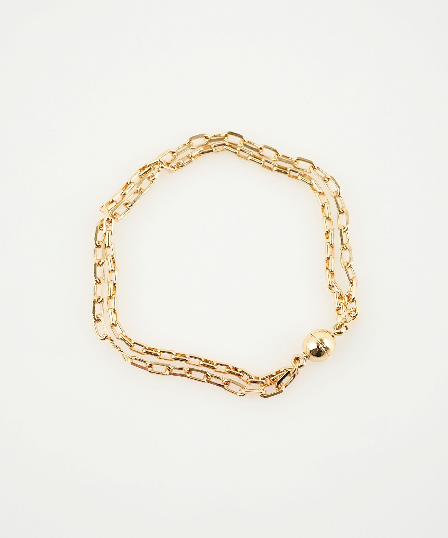 アズキダブルチェーンマグネットブレスレット