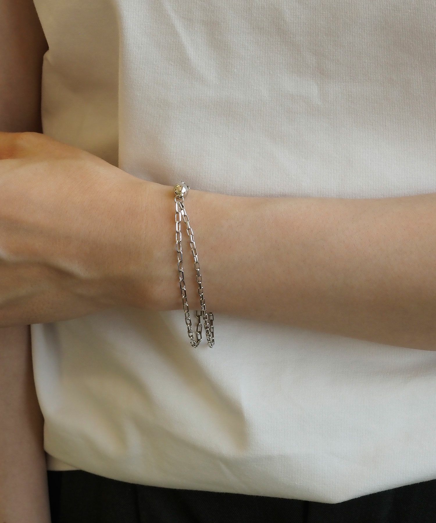 アズキダブルチェーンマグネットブレスレット