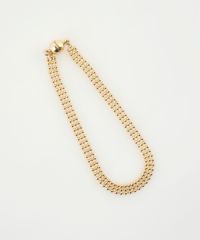 フラットボールフチェーンマグネットブレスレット