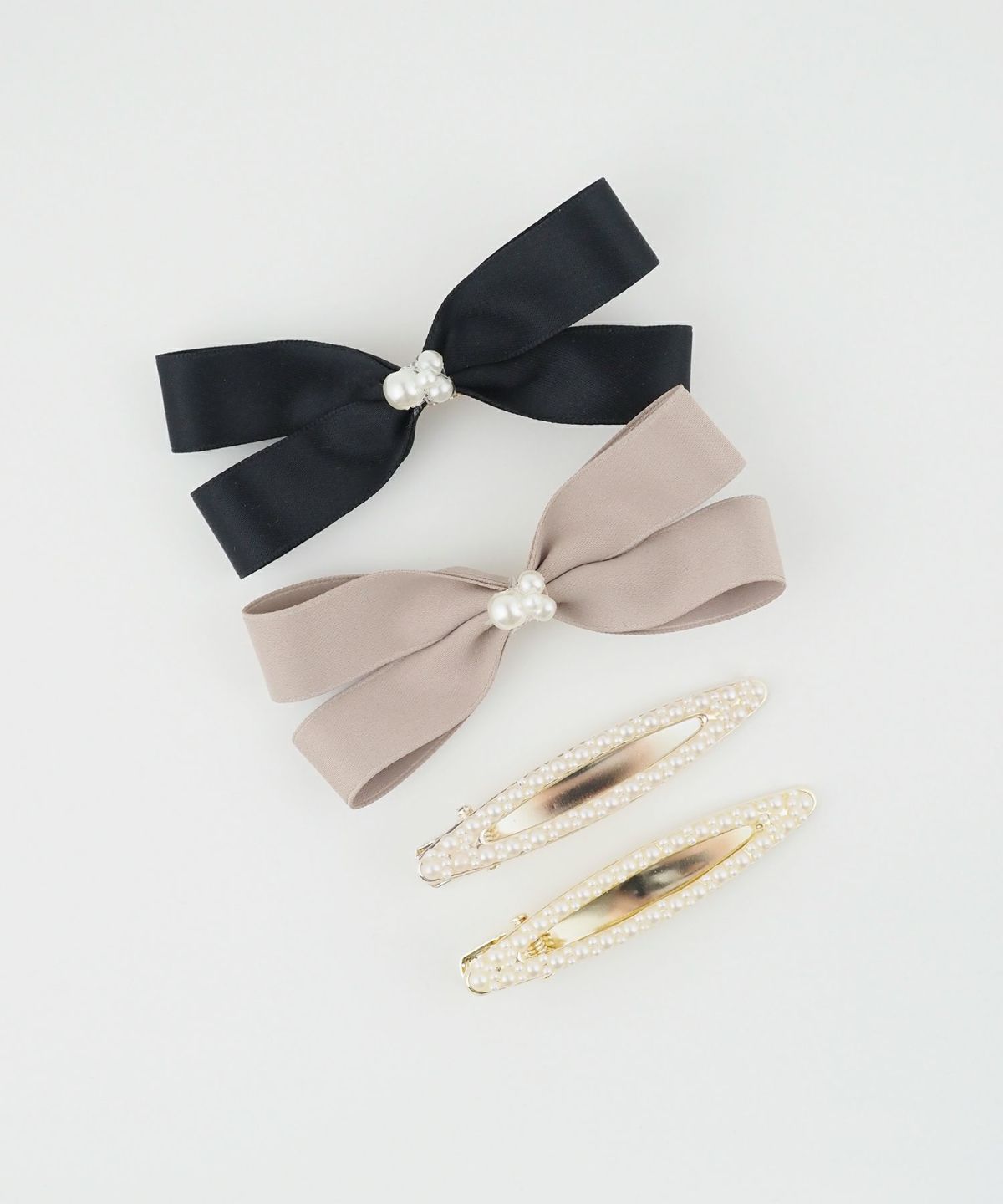 リボンパールクリップセット