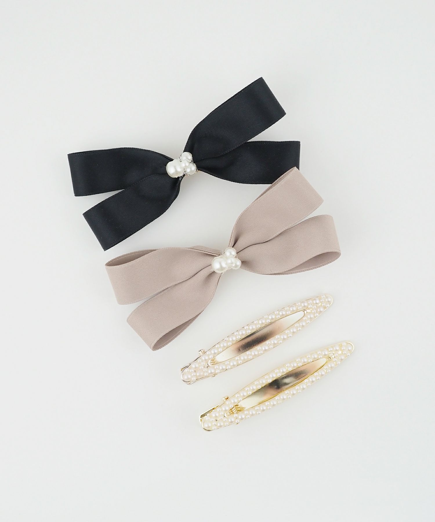 リボンパールクリップセット