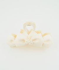 グログランパールリボンバンスクリップ