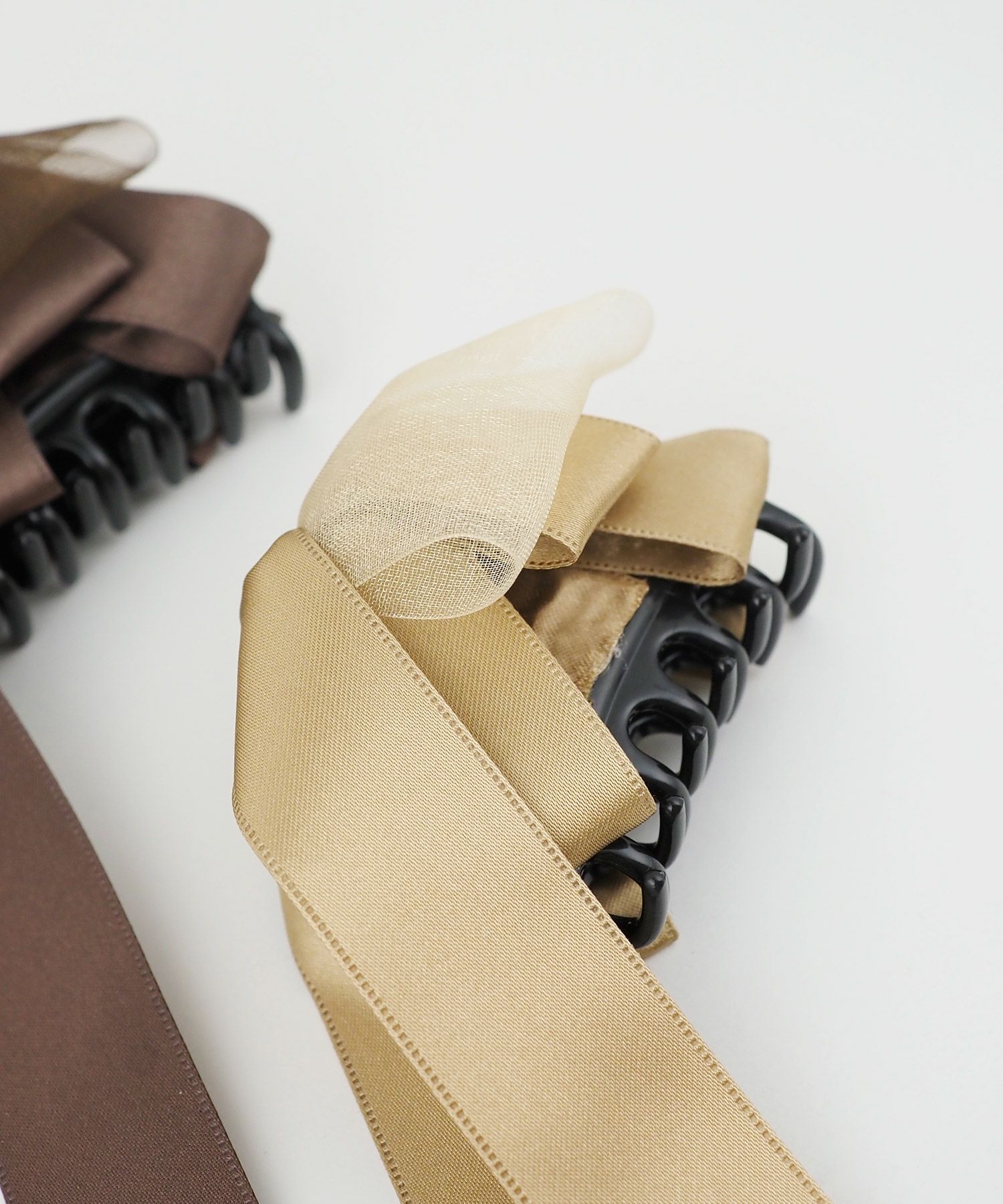 シアーサテンリボンバンスクリップ